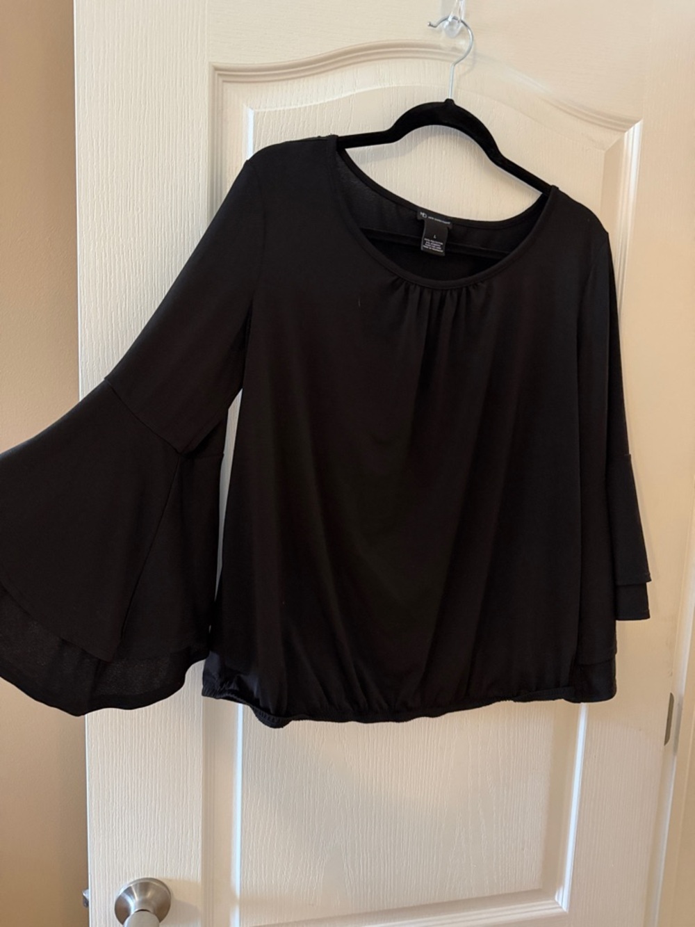new directions Black Bell Sleeve Blouse